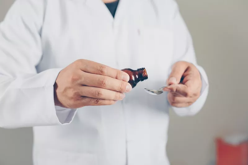 Health testing supplies held by a provider
