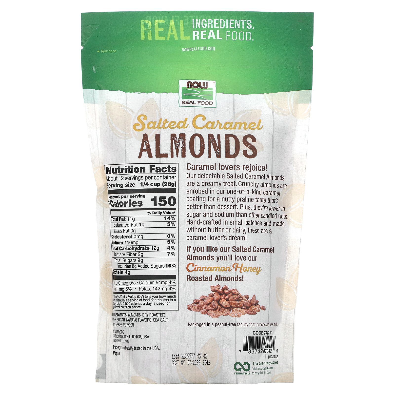 Now Salted Caramel Almonds 12oz - Image 2