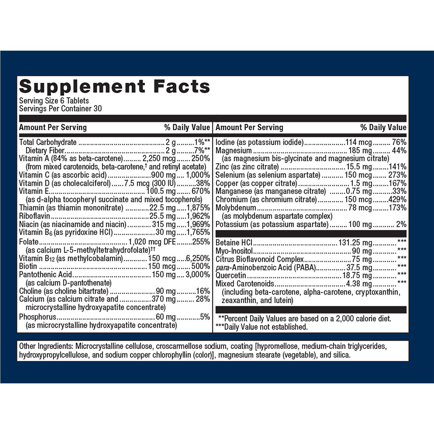 Multigenics Intensive Care Multivitamin with Iron 180 T - Image 2