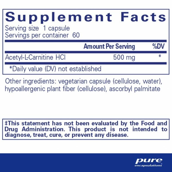 ACETYL-L-CARNITINE 500MG **SPECIAL ORDER ONLY/DELAYED SHIPPING** - Image 2