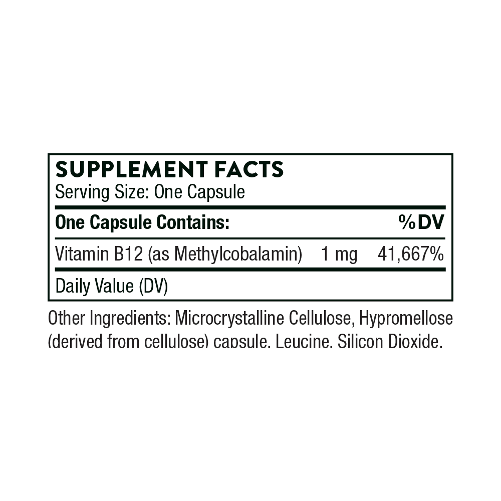Vitamin B12 (formally Methylcobalamin) 60ct - Image 2