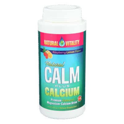 Natural Vitality Calm Plus Calcium Powder Rasp/Lem (16oz)