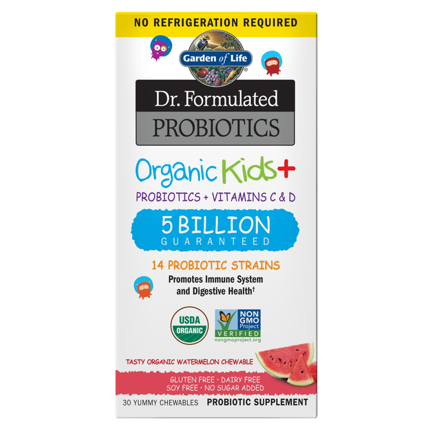 GoL Dr. Formulated Probiotic Organic Kids+ Chewable 30ct Watermelon